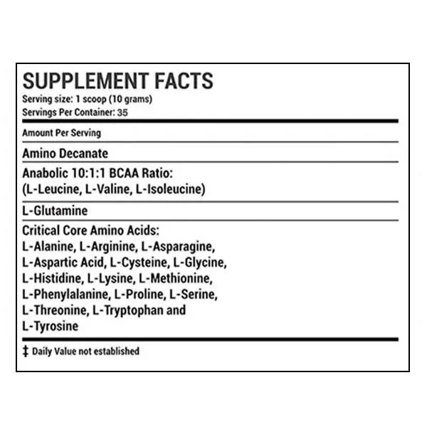 Aminos simply 35 servicios tabla nutricional